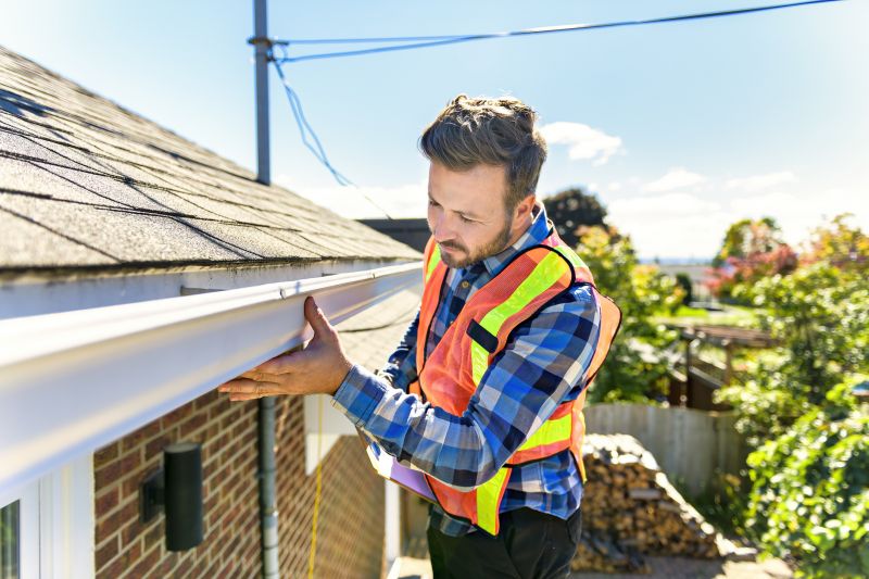 Roofing professionals inspecting a roof