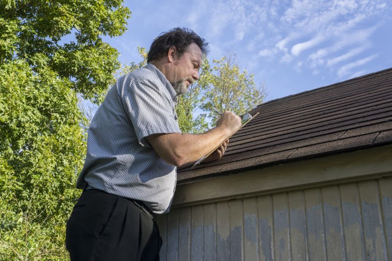 Roof inspection on a sunny day